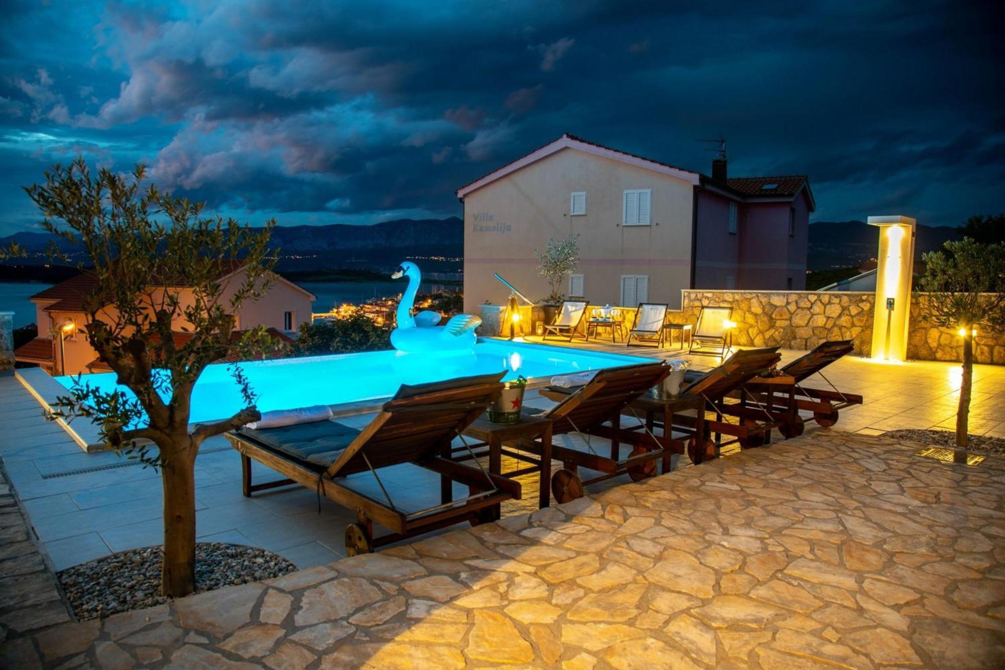 Luxury Villa Allen With Pool Klimno Ruang foto